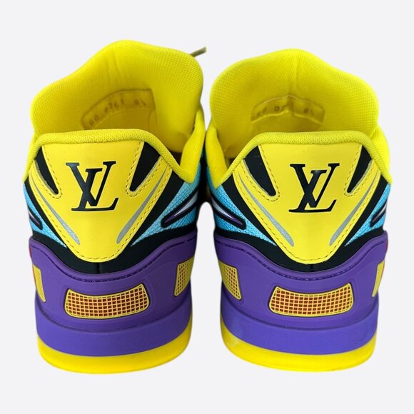 Louis Vuitton Yellow & Blue Sprint Sneakers - Picture 4 of 8